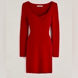 Abercrombie & Fitch Red Long Sleeve Dress